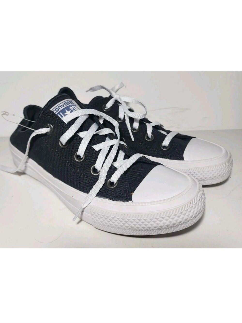 Check Taylor II Converse Sneakers Shoes With Lunarlon Womens Sz 6 EUC Black - Picture 3 of 9